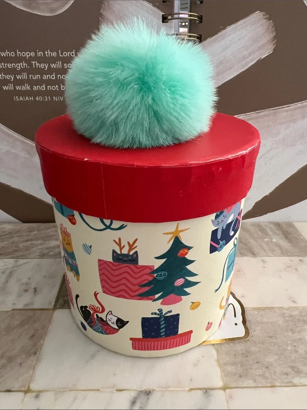 Fuzzy Mint Pom-Pom Charm - Decorative Accessory